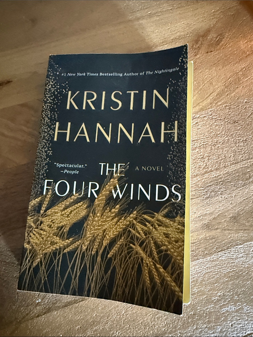Kristin Hannah "The Four Winds" Paperback - Black & Gold Cover